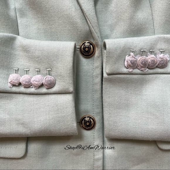 J.Crew NWT pale spearmint wool Hack-ing jacket/blazer *shop@iamwarrior - Picture 10 of 15